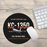 Thumbnail for KC-135Q Blackbird Tanker design on black round mouse pad