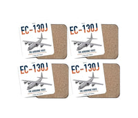 Thumbnail for EC-130J Commando Solo III design on white 4 pieces set coaster