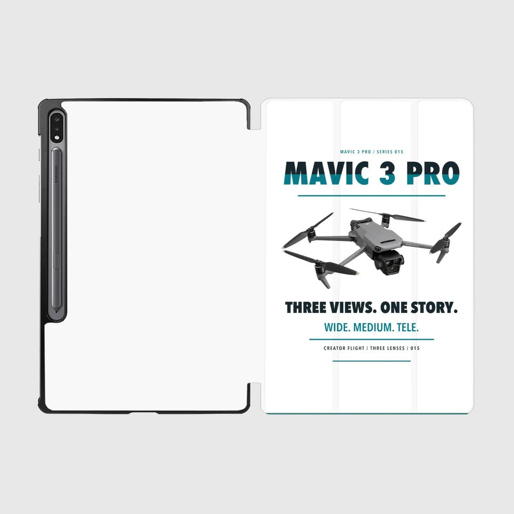 DJI Mavic 3 Pro design on white samsung tablet tablet case