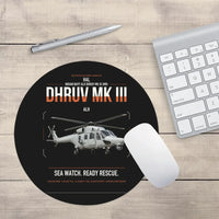 Thumbnail for HAL ALH Dhruv Mk III design on black round mouse pad
