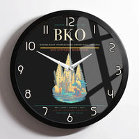Thumbnail for Modibo Keita International Airport (BKO) design on black framed wall clock