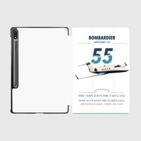 Thumbnail for Bombardier Learjet 55 design on white samsung tablet tablet case