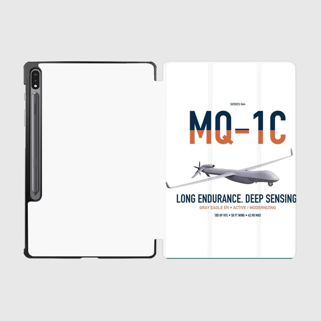 MQ-1C Gray Eagle ER design on white samsung tablet tablet case