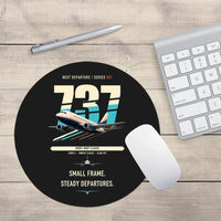 Thumbnail for Boeing 737-500 Classic design on black round mouse pad