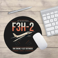 Thumbnail for F3H-2 Demon design on black round mouse pad