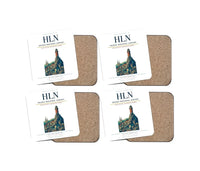 Thumbnail for Helena Regional Airport (HLN) design on white 4 pieces set coaster