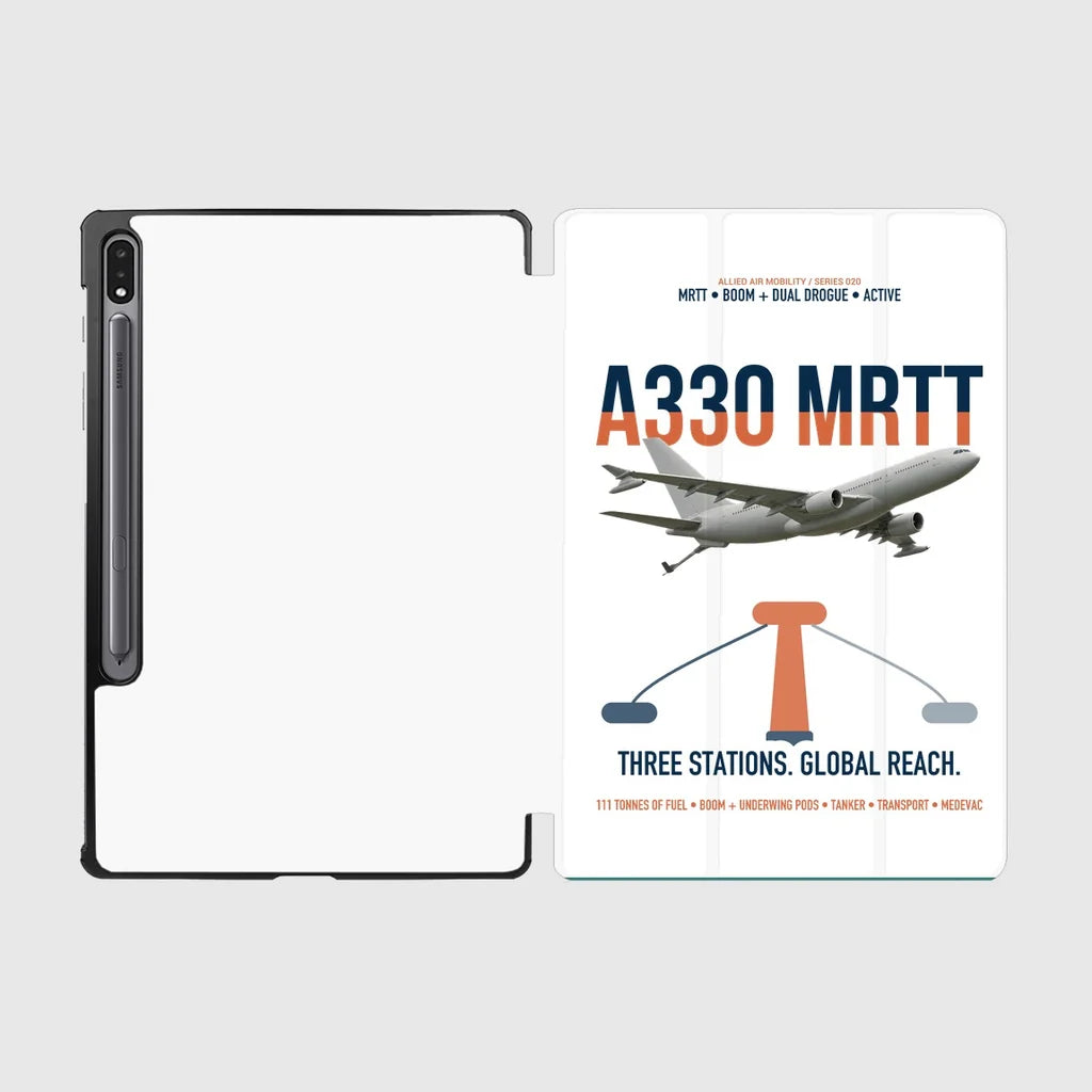 Airbus A330 MRTT design on white samsung tablet tablet case
