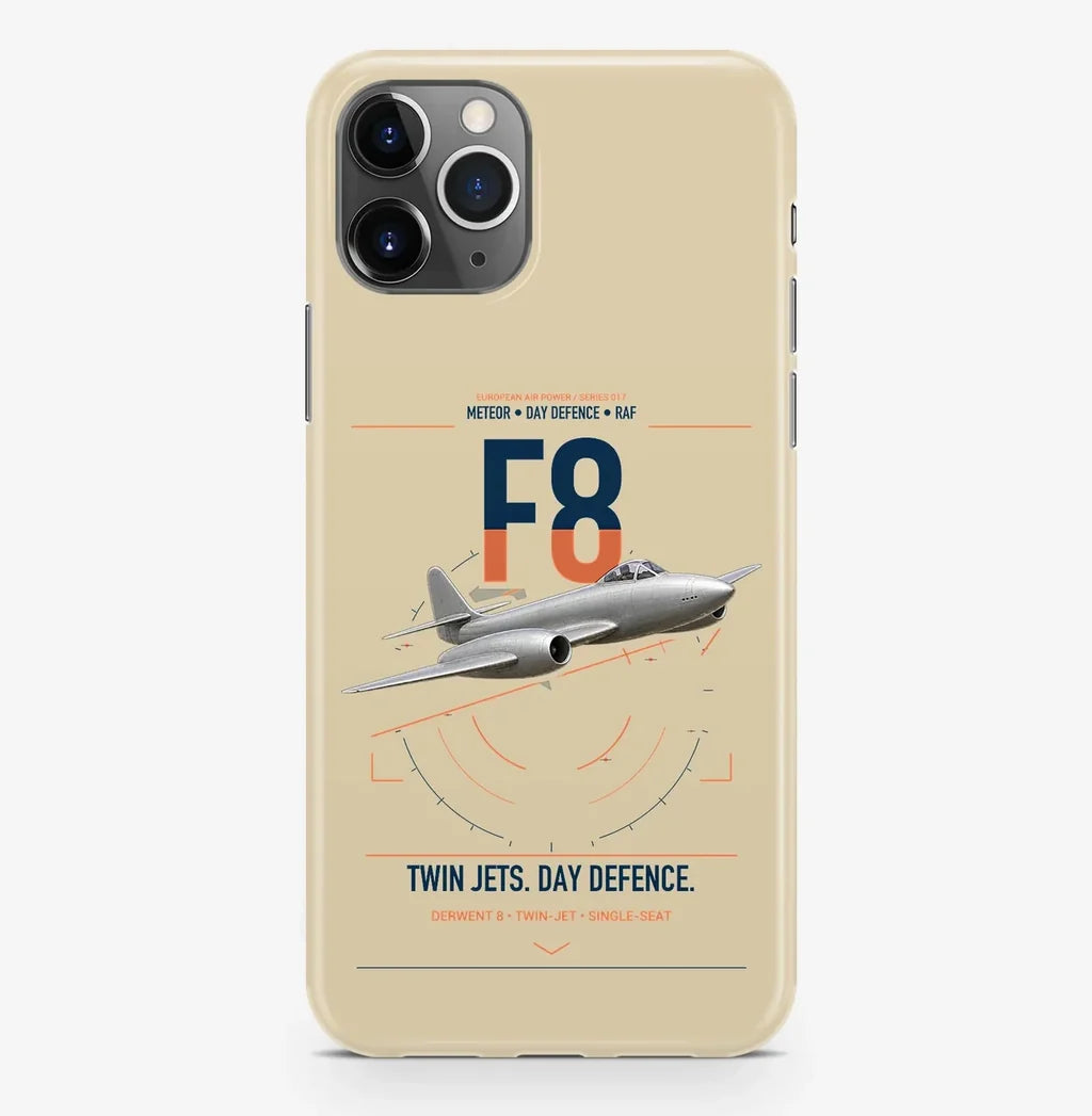 Gloster Meteor F8 design on beige magsafe iphone case, for iPhone Pro Max