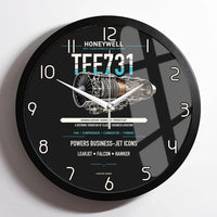 Thumbnail for TFE731 design on black framed wall clock