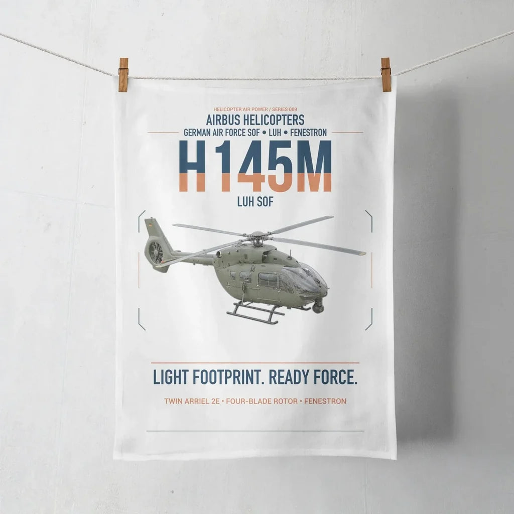 Airbus Helicopters H145M LUH SOF design on white towel