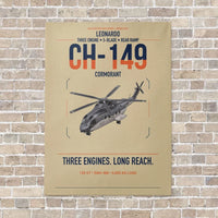 Thumbnail for Leonardo CH-149 Cormorant vertical canvas print - no frame - beige background