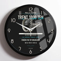 Thumbnail for TRENT 1000 TEN design on black framed wall clock