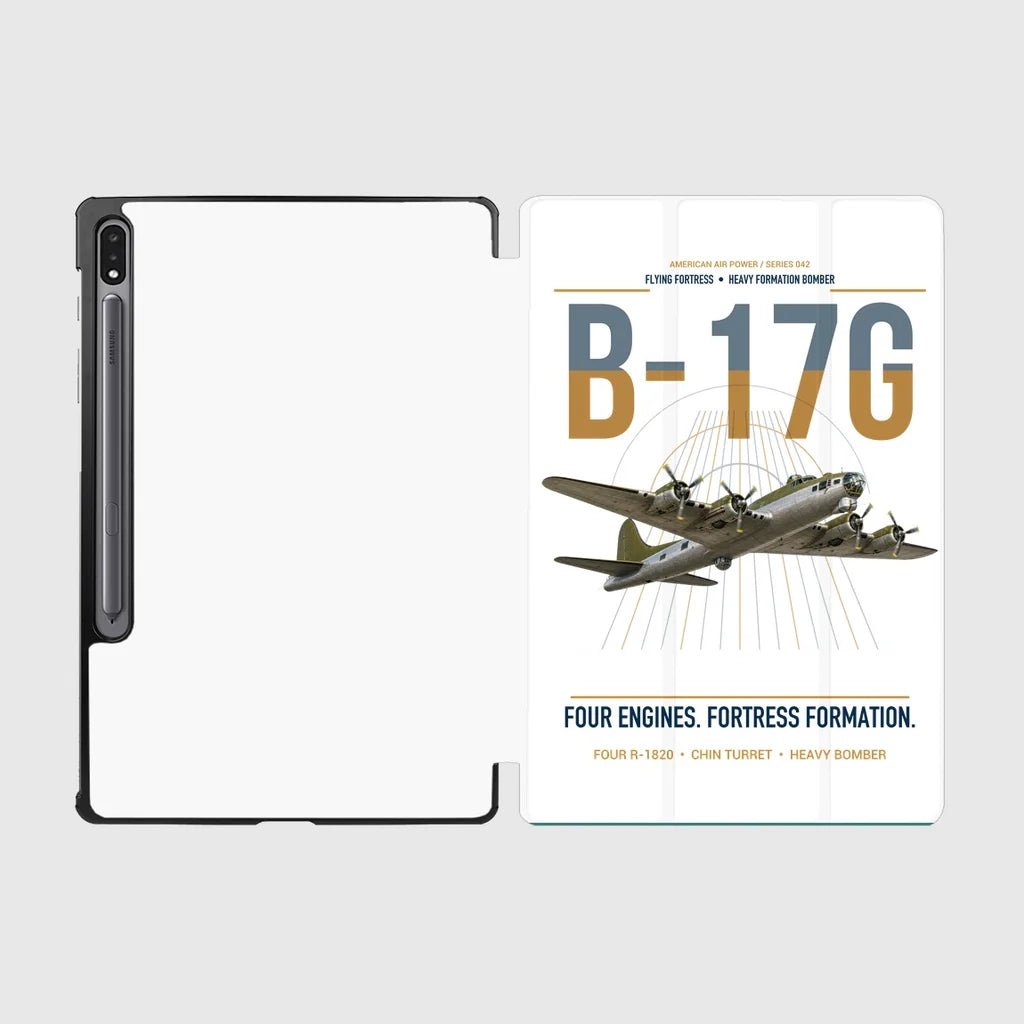 B-17G Flying Fortress design on white samsung tablet tablet case