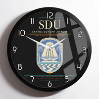 Thumbnail for Santos Dumont Airport (SDU) design on black framed wall clock