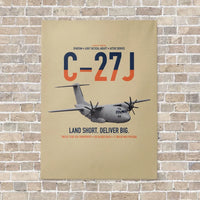 Thumbnail for C-27J Spartan vertical canvas print - no frame - beige background