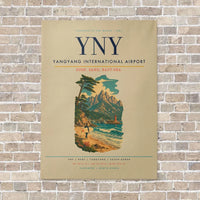 Thumbnail for Yangyang International Airport YNY vertical canvas print - no frame - beige background