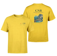 Thumbnail for Grenoble-Isère Airport (GNB) design printed on yellow double-side t-shirt