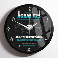 Thumbnail for DJI Agras T25 design on black framed wall clock