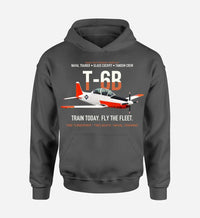 Thumbnail for T-6B TEXAN II design on dark gray hoodie single side