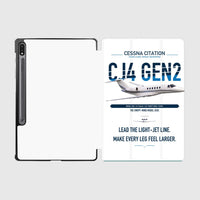 Thumbnail for Cessna Citation CJ4 Gen2 design on white samsung tablet tablet case