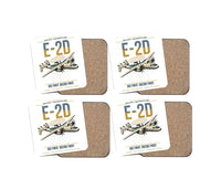 Thumbnail for E-2D Advanced Hawkeye design on white 4 pieces set coaster
