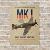 Thumbnail for Hawker Hurricane Mk I vertical canvas print - no frame - beige background