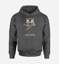 Thumbnail for Messerschmitt Bf 109G-6 design on dark gray double-side hoodie, single-side print