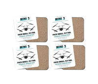 Thumbnail for DJI Mini 3 design on white 4 pieces set coaster