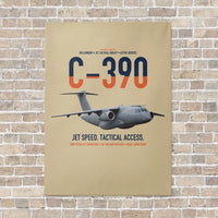 Thumbnail for C-390 Millennium vertical canvas print - no frame - beige background