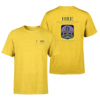 Thumbnail for Robert Gabriel Mugabe International Airport (HRE) design printed on yellow double-side t-shirt