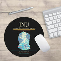 Thumbnail for Juneau International Airport (JNU) design on black round mouse pad