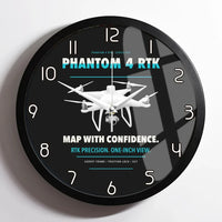 Thumbnail for DJI Phantom 4 RTK design on black framed wall clock