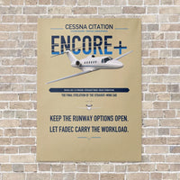 Thumbnail for Cessna Citation Encore+ vertical canvas print - no frame - beige background