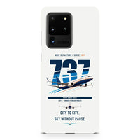 Thumbnail for Boeing 737 MAX 8 design on samsung case - white