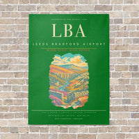 Thumbnail for Leeds Bradford Airport LBA - Canvas Framed - Green