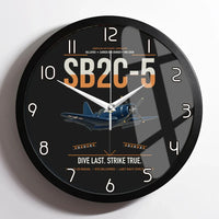 Thumbnail for SB2C-5 Helldiver design on black framed wall clock