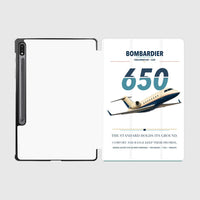 Thumbnail for Bombardier Challenger 650 design on white samsung tablet tablet case