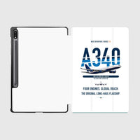 Thumbnail for Airbus A340-300 design on white samsung tablet tablet case