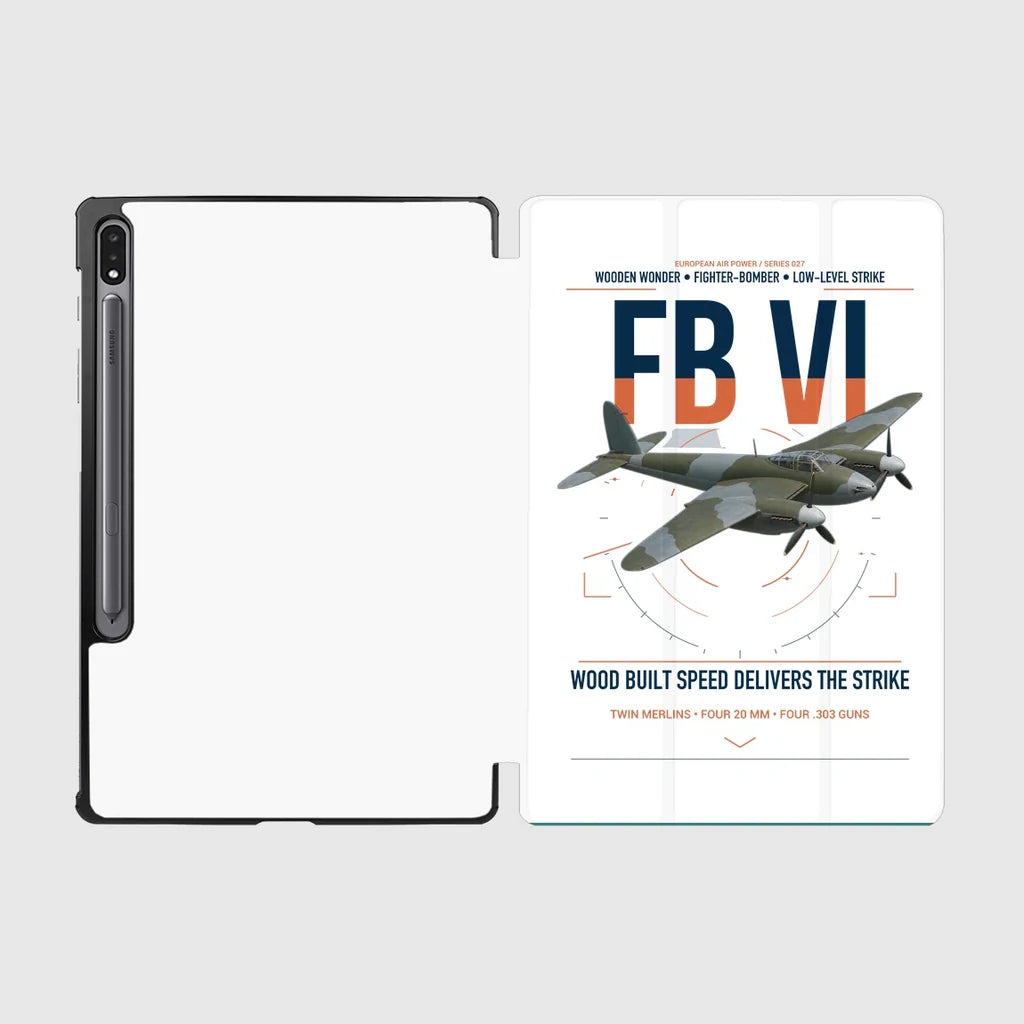 de Havilland Mosquito FB VI design on white samsung tablet tablet case
