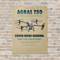 Thumbnail for DJI Agras T50 vertical canvas print - no frame - beige background