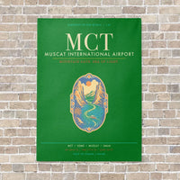 Thumbnail for Muscat International Airport MCT - Canvas Framed - Green