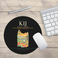 Thumbnail for Niigata Airport (KIJ) design on black round mouse pad