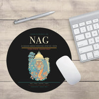 Thumbnail for Dr. Babasaheb Ambedkar International Airport (NAG) design on black round mouse pad