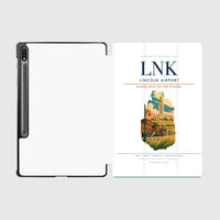 Thumbnail for Lincoln Airport (LNK) design on white samsung tablet tablet case