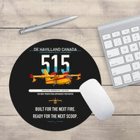 Thumbnail for De Havilland Canadair 515 design on black round mouse pad
