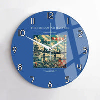 Thumbnail for VINTAGE G4109 - The Crosswind Masters - Designed Wall Clocks design on blue no-frame