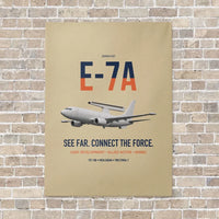 Thumbnail for E-7A Wedgetail vertical canvas print - no frame - beige background
