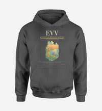 Thumbnail for Evansville Regional Airport (EVV) design on dark gray hoodie single-side print