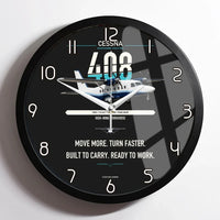 Thumbnail for Cessna 408 SkyCourier design on black framed wall clock