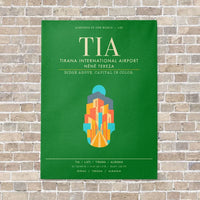 Thumbnail for Tirana International Airport Nene Tereza TIA - Canvas Framed - Green
